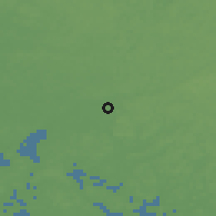 Shaded relief of the 45 km around Mynämäki, drawn from the GMTED2010 grid