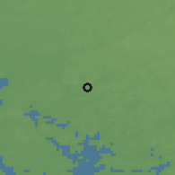 Shaded relief of the 45 km around Nousiainen, drawn from the GMTED2010 grid