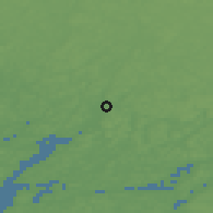 Shaded relief of the 45 km around Paimio, drawn from the GMTED2010 grid