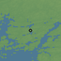 Shaded relief of the 45 km around Parainen, drawn from the GMTED2010 grid