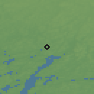 Shaded relief of the 45 km around Piikkiö, drawn from the GMTED2010 grid