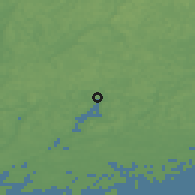 Shaded relief of the 45 km around Pohja, drawn from the GMTED2010 grid