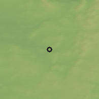 Shaded relief of the 43 km around Puolanka, drawn from the GMTED2010 grid