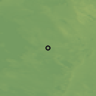 Shaded relief of the 44 km around Pyhäselkä, drawn from the GMTED2010 grid