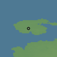 Shaded relief of the 43 km around Hailuoto, drawn from the GMTED2010 grid