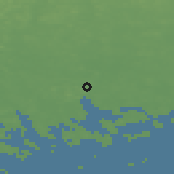 Shaded relief of the 45 km around Ruotsinpyhtää, drawn from the GMTED2010 grid