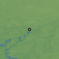 Shaded relief of the 45 km around Halikko, drawn from the GMTED2010 grid
