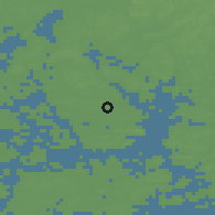 Shaded relief of the 45 km around Rymättylä, drawn from the GMTED2010 grid