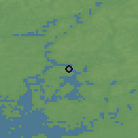 Shaded relief of the 45 km around Särkisalo, drawn from the GMTED2010 grid