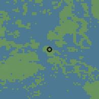 Shaded relief of the 45 km around Sottunga, drawn from the GMTED2010 grid