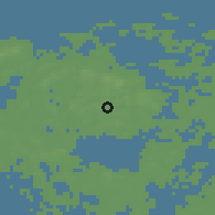 Shaded relief of the 45 km around Sund, drawn from the GMTED2010 grid
