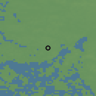 Shaded relief of the 45 km around Taivassalo, drawn from the GMTED2010 grid