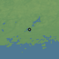 Shaded relief of the 45 km around Tammisaari, drawn from the GMTED2010 grid