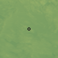 Shaded relief of the 44 km around Tohmajärvi, drawn from the GMTED2010 grid