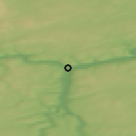 Shaded relief of the 41 km around Utsjoki, drawn from the GMTED2010 grid