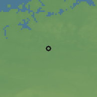 Shaded relief of the 44 km around Vähäkyrö, drawn from the GMTED2010 grid