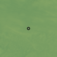 Shaded relief of the 45 km around Vampula, drawn from the GMTED2010 grid