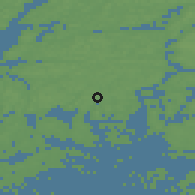Shaded relief of the 45 km around Västanfjärd, drawn from the GMTED2010 grid
