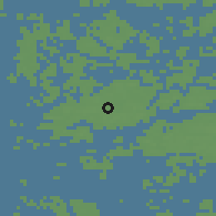 Shaded relief of the 45 km around Houtskari, drawn from the GMTED2010 grid