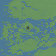 Shaded relief of the 45 km around Iniö, drawn from the GMTED2010 grid
