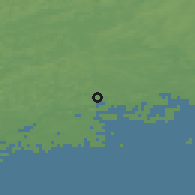 Shaded relief of the 45 km around Inkoo, drawn from the GMTED2010 grid