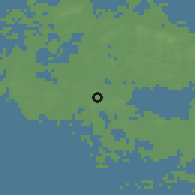 Shaded relief of the 45 km around Jomala, drawn from the GMTED2010 grid