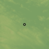 Shaded relief of the 44 km around Juuka, drawn from the GMTED2010 grid