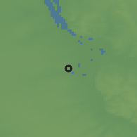 Shaded relief of the 52 km around Blanquefort, drawn from the GMTED2010 grid