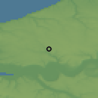 Shaded relief of the 50 km around Bolbec, drawn from the GMTED2010 grid