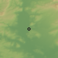 Shaded relief of the 52 km around Bollène, drawn from the GMTED2010 grid