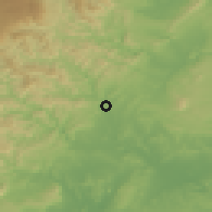 Shaded relief of the 52 km around Alès, drawn from the GMTED2010 grid