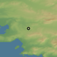 Shaded relief of the 52 km around Bouc-Bel-Air, drawn from the GMTED2010 grid