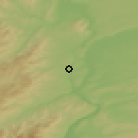 Shaded relief of the 51 km around Brignais, drawn from the GMTED2010 grid