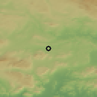 Shaded relief of the 52 km around Brignoles, drawn from the GMTED2010 grid