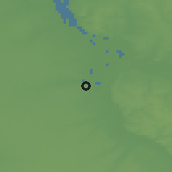 Shaded relief of the 52 km around Bruges, drawn from the GMTED2010 grid