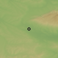 Shaded relief of the 52 km around Castelnaudary, drawn from the GMTED2010 grid