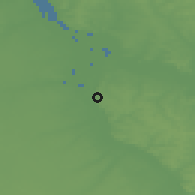 Shaded relief of the 52 km around Cenon, drawn from the GMTED2010 grid