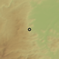 Shaded relief of the 51 km around Chamalières, drawn from the GMTED2010 grid