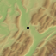 Shaded relief of the 51 km around Chambéry, drawn from the GMTED2010 grid