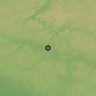 Shaded relief of the 50 km around Charleville-Mézières, drawn from the GMTED2010 grid