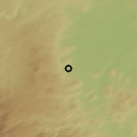 Shaded relief of the 51 km around Clermont-Ferrand, drawn from the GMTED2010 grid