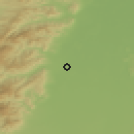 Shaded relief of the 50 km around Colmar, drawn from the GMTED2010 grid