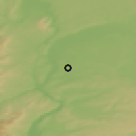 Shaded relief of the 51 km around Corbas, drawn from the GMTED2010 grid