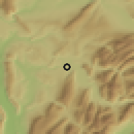 Shaded relief of the 51 km around Cran-Gevrier, drawn from the GMTED2010 grid