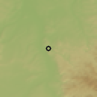 Shaded relief of the 51 km around Cusset, drawn from the GMTED2010 grid