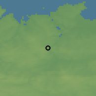 Shaded relief of the 50 km around Dinan, drawn from the GMTED2010 grid