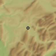 Shaded relief of the 51 km around Annecy, drawn from the GMTED2010 grid