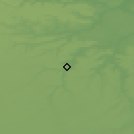 Shaded relief of the 50 km around Étampes, drawn from the GMTED2010 grid