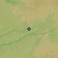 Shaded relief of the 52 km around Figeac, drawn from the GMTED2010 grid