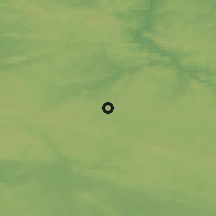 Shaded relief of the 50 km around Flers, drawn from the GMTED2010 grid
